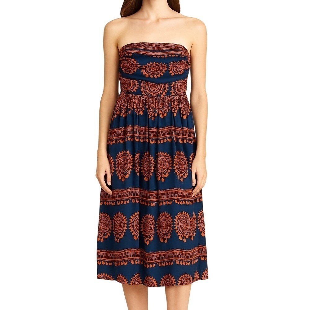 Anthropologie Girls from Savoy Strapless Dress Size Large